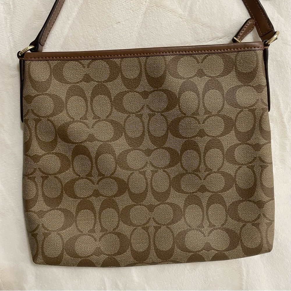 Coach Crossbody File In Signature Canvas - image 3